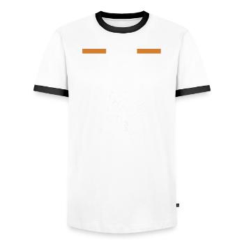 Nagetier Kaninchen Vater Papa Hase - Männer Kontrast-T-Shirt - Weiß/Schwarz - Vorne - AI Model Female 172 light (172cm) & AI Model Male 178 dark (178cm)