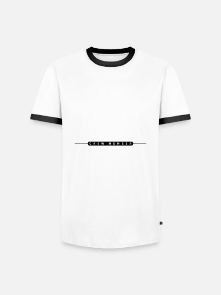 Crew Mitglied - Männer Kontrast-T-Shirt - Weiß/Schwarz