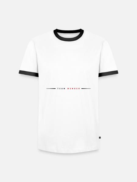 Team Mitglied - Männer Kontrast-T-Shirt - Weiß/Schwarz