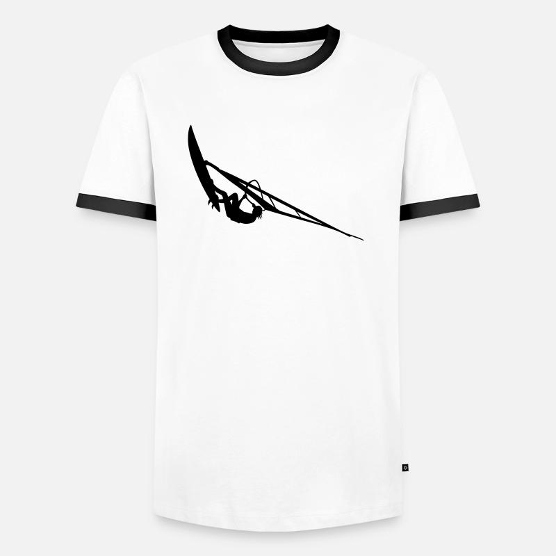Windsurfer - Men's Ringer Shirt - white/black