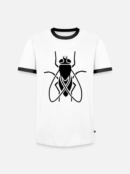 Insect - fly - Men's Ringer Shirt - white/black