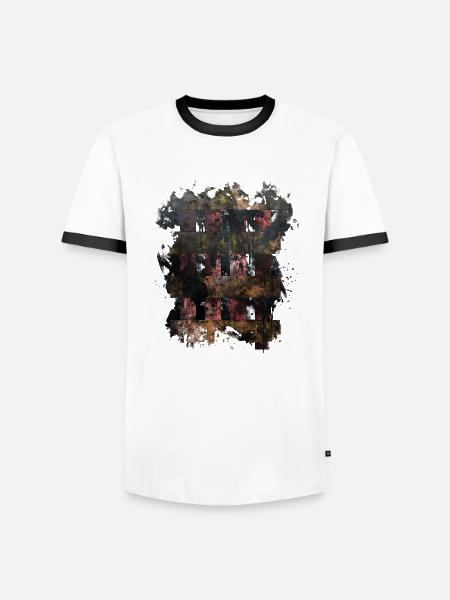 eX Graphic 2 - Männer Kontrast-T-Shirt - Weiß/Schwarz