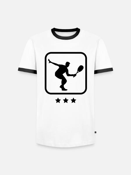 squash_logo___f1 - Men's Ringer Shirt - white/black