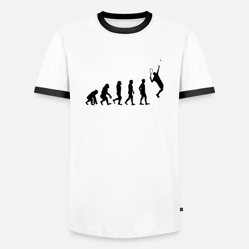 TENNIS Evolution - Men's Ringer Shirt - white/black