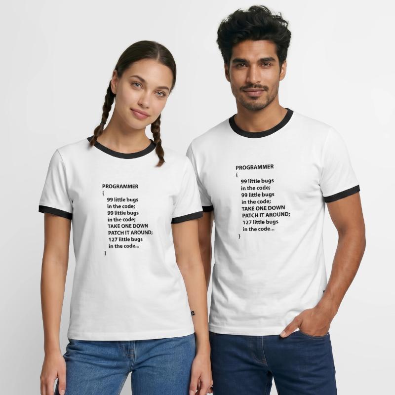 Code Programmierer Nerd Bug Entwickler Geschenk Männer Kontrast-T-Shirt