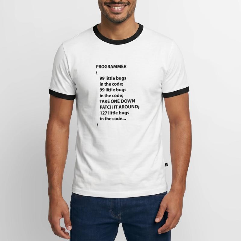 Code Programmierer Nerd Bug Entwickler Geschenk Männer Kontrast-T-Shirt