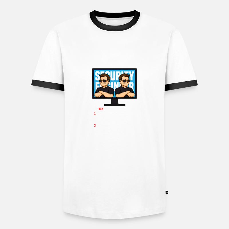 IT Security Security Definition Cybersecurity - Men's Ringer Shirt - white/black