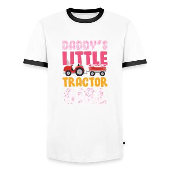Landwirt Kinder Traktor Geschenk · Traktor Mädchen - Männer Kontrast-T-Shirt - Weiß/Schwarz - Vorne - AI Model Female 172 light (172cm) & AI Model Male 178 dark (178cm)