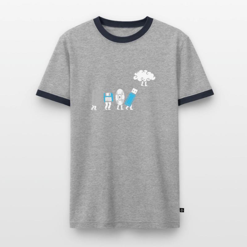 Cloud Computing Evolution Computer Development Men's Ringer Shirt