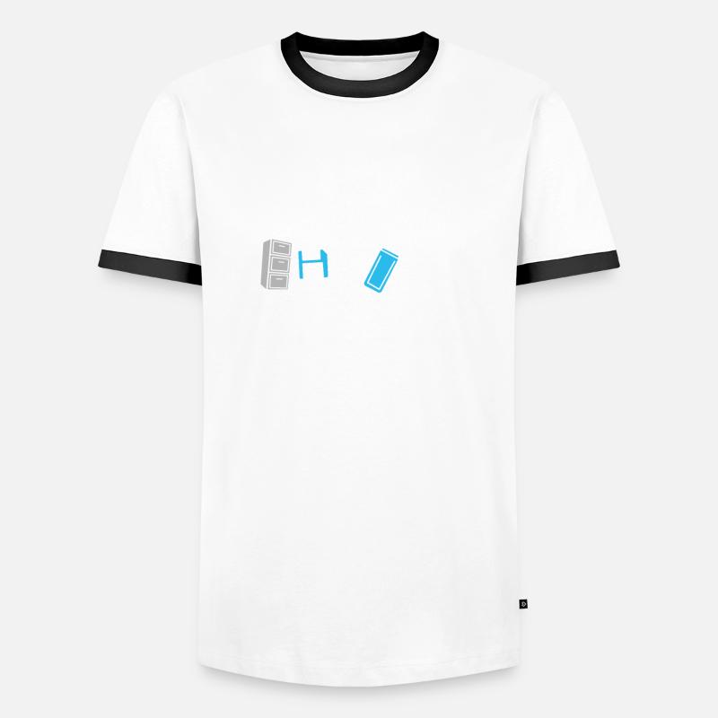 Cloud Computing Evolution Computer Entwicklung - Männer Kontrast-T-Shirt - Weiß/Schwarz