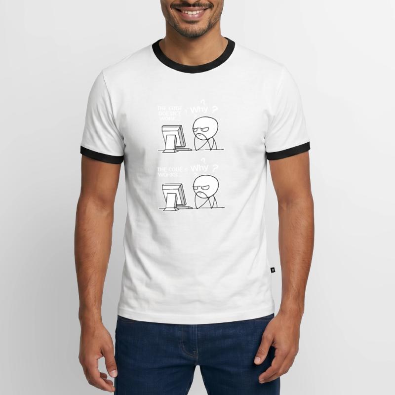 The Code Doesnt Work Coding Coder Gift Men's Ringer Shirt