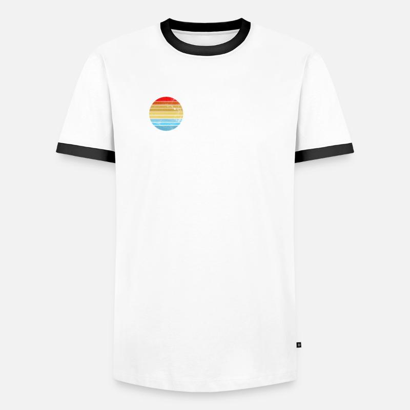 Climbing bouldering evolution - Men's Ringer Shirt - white/black