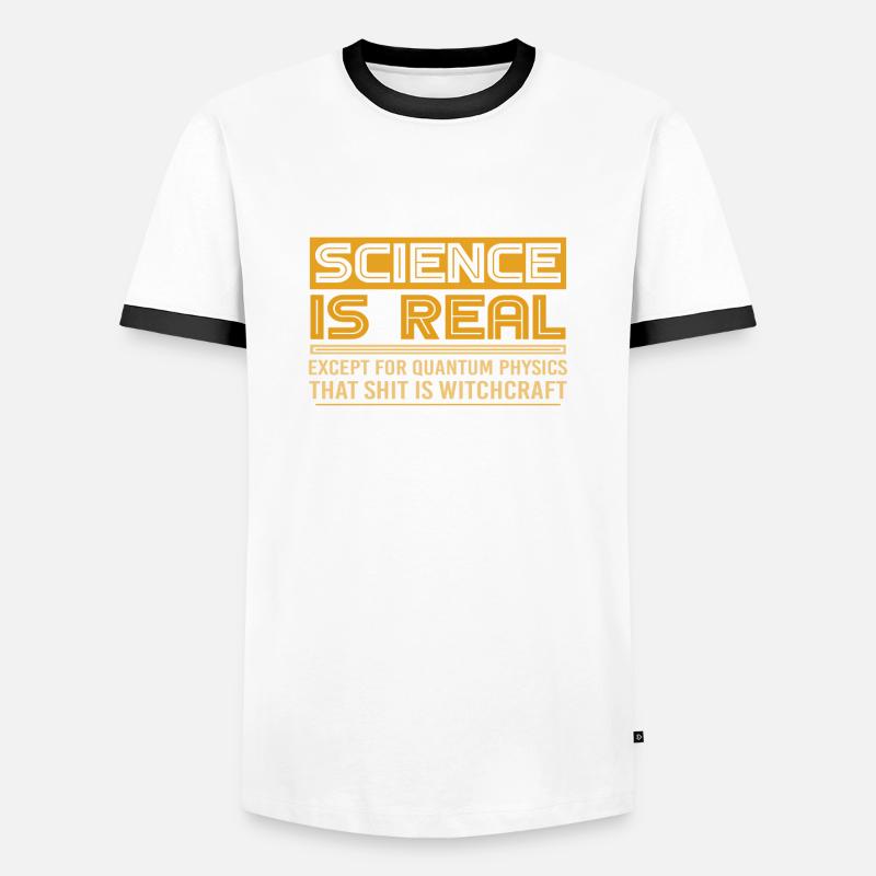 Physics quantum physics - Men's Ringer Shirt - white/black