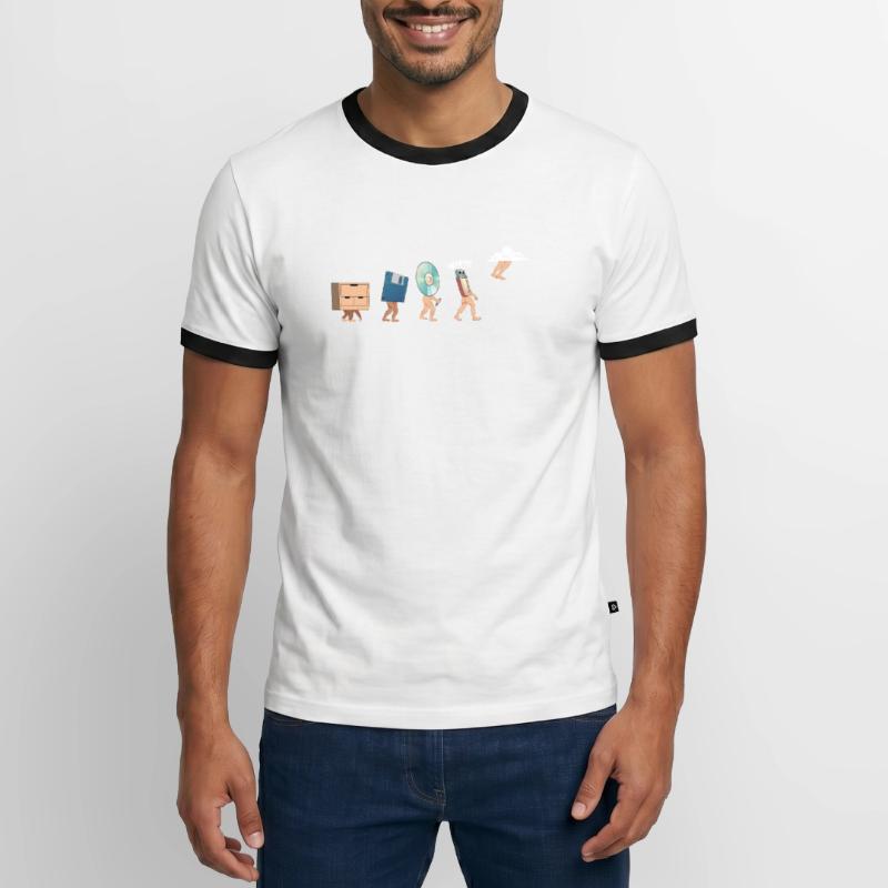 Cloud Computing Evolution - Idée cadeau pour Nerd T-shirt contrasté Homme