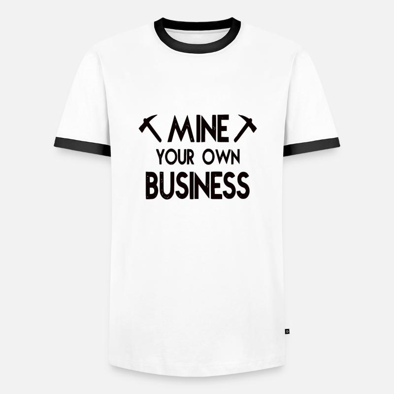 crypto mining - Men's Ringer Shirt - white/black