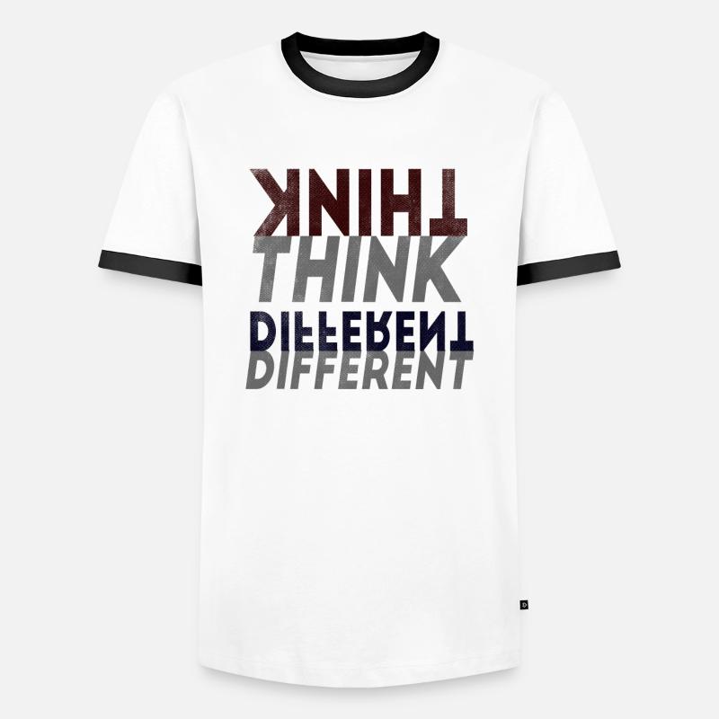 Think different - Men's Ringer Shirt - white/black