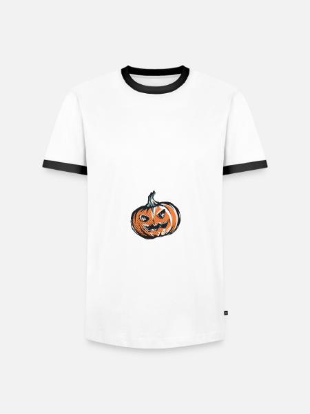 Spooky Pumpkin - Männer Kontrast-T-Shirt -