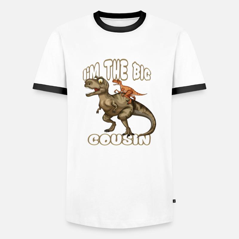 Ich bin das große Cousin-Geschenk - Männer Kontrast-T-Shirt - Weiß/Schwarz