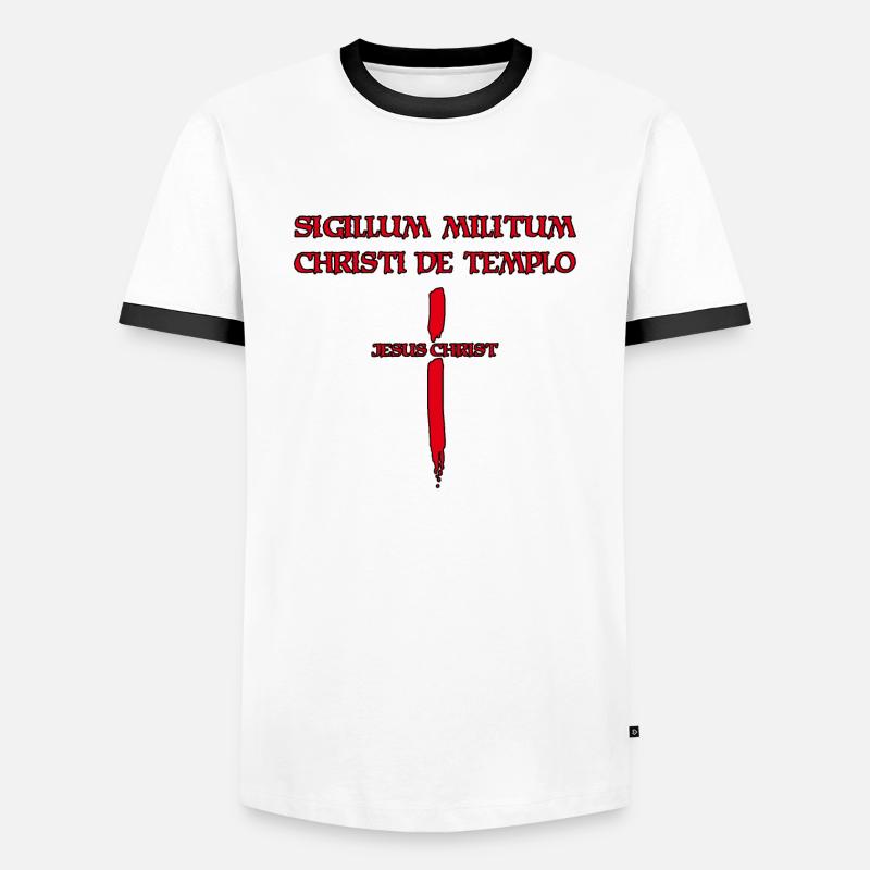 Crusader Knights Templars Templars - Men's Ringer Shirt - white/black