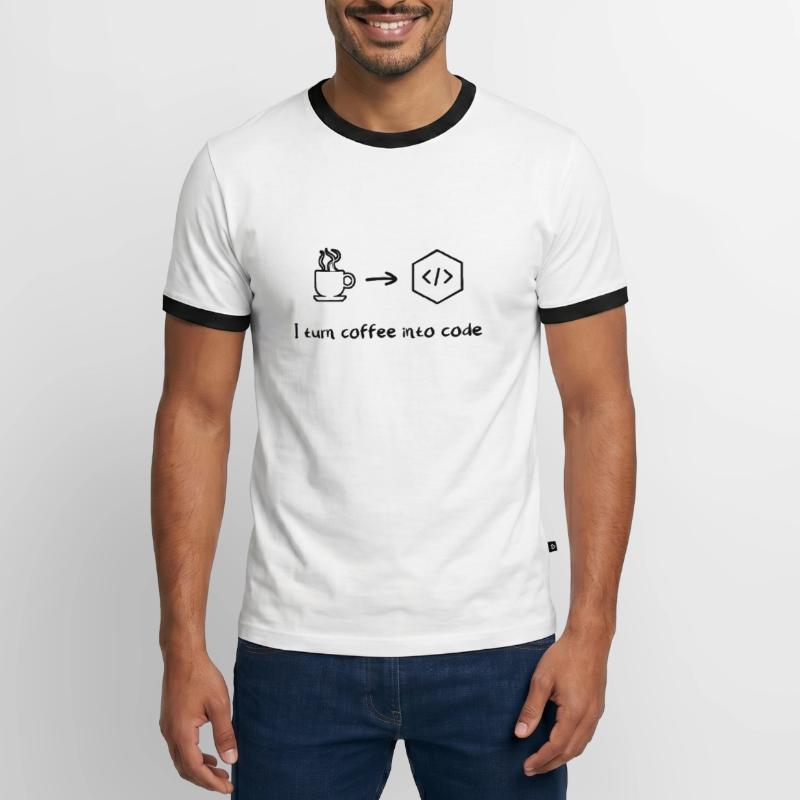 Coffee software developer engineer programmer Men's Ringer Shirt