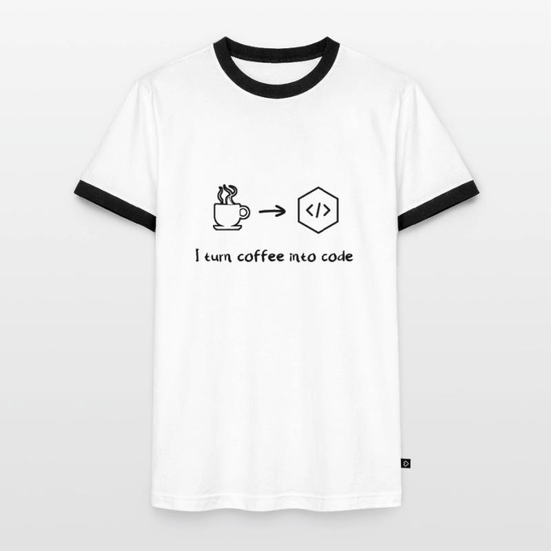 Coffee software developer engineer programmer Men's Ringer Shirt