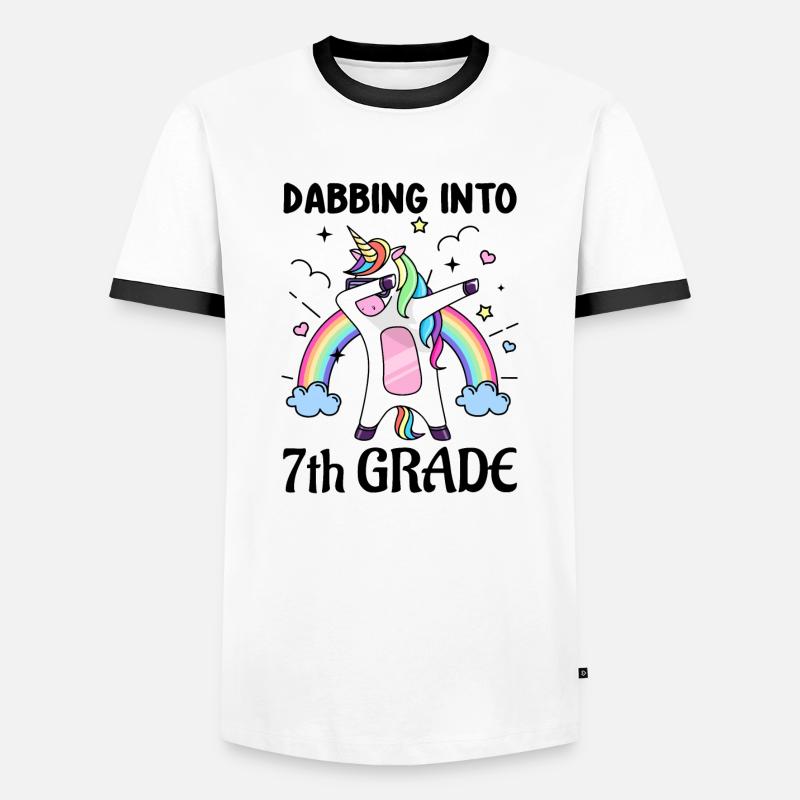 Schooling 7th class - Men's Ringer Shirt - white/black