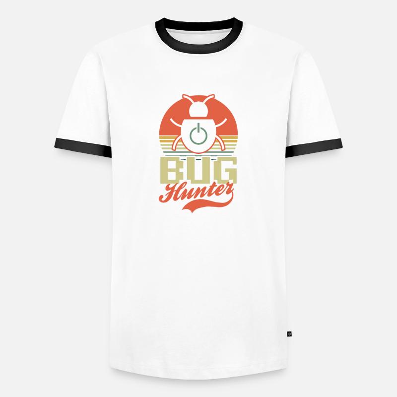Computer Programming Bug Hunter - Men's Ringer Shirt - white/black