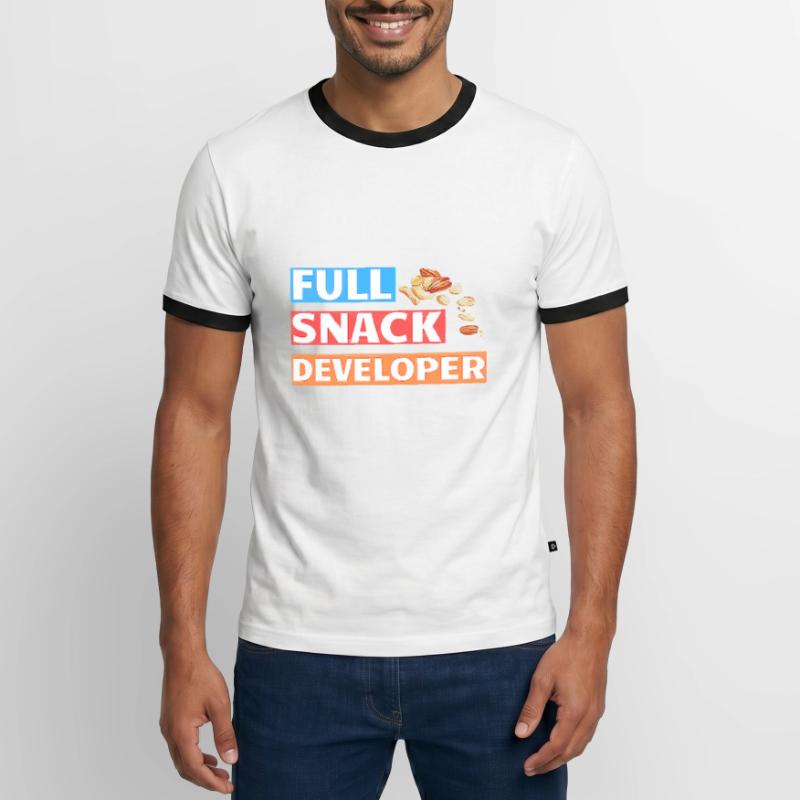 FULL SNACK DEVELOPER - DEVELOPER PUN Men's Ringer Shirt