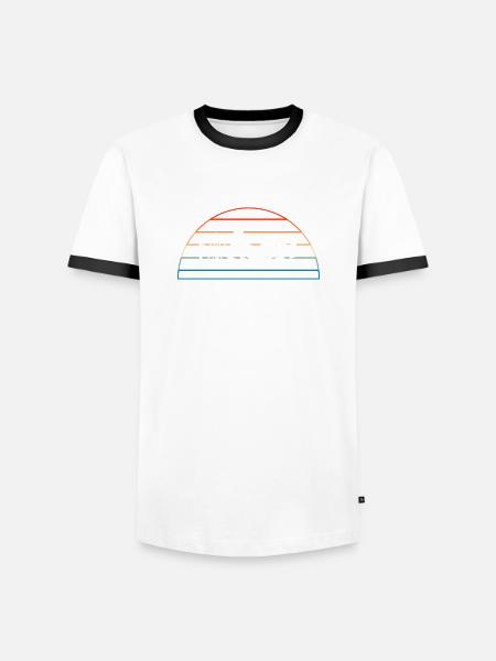 Liegerad Geschenk Shirt - Männer Kontrast-T-Shirt - Weiß/Schwarz