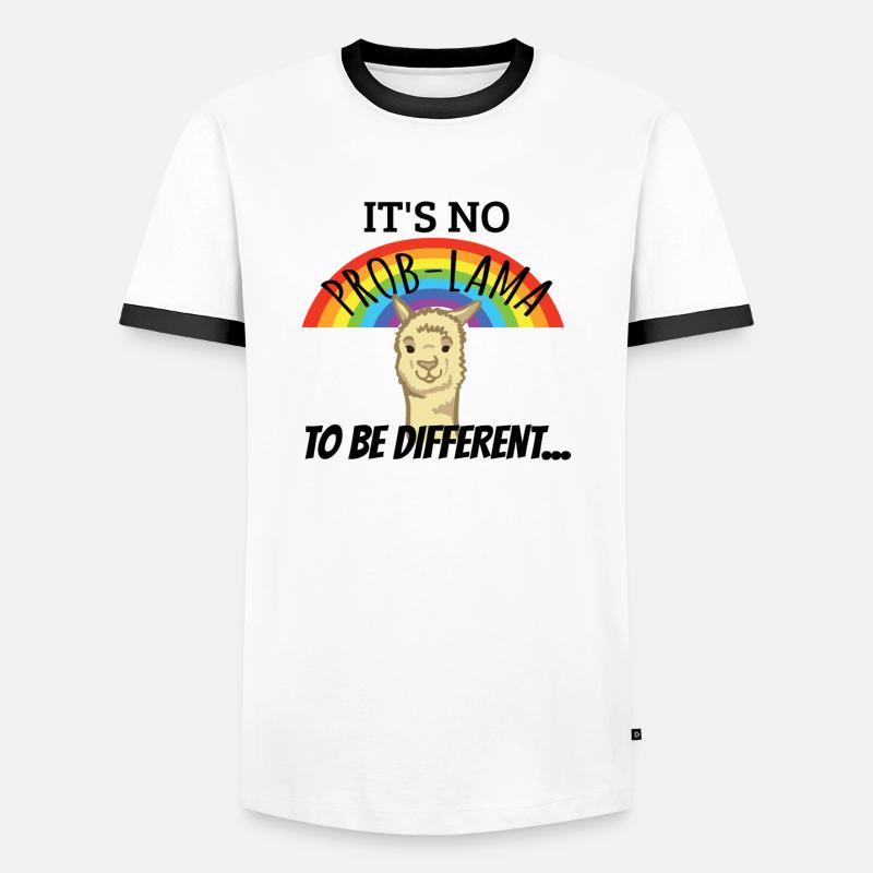 LGBTQ Geschlechter Support - Männer Kontrast-T-Shirt - Weiß/Schwarz