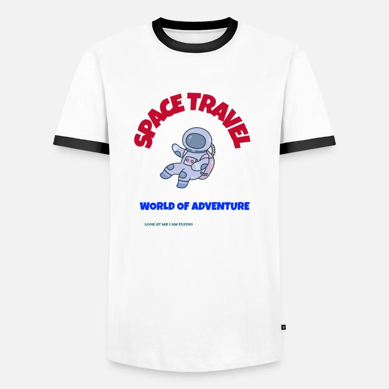 Space - Männer Kontrast-T-Shirt - Weiß/Schwarz