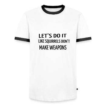 idée de cadeau cool citation anniversaire idée cadeau - T-shirt contrasté Homme - blanc/noir - Devant - AI Model Female 172 light (172cm) & AI Model Male 178 dark (178cm)