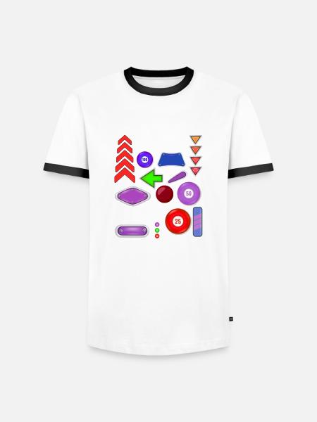 Highest Jackpot Pinball Shirt - Männer Kontrast-T-Shirt - Weiß/Schwarz