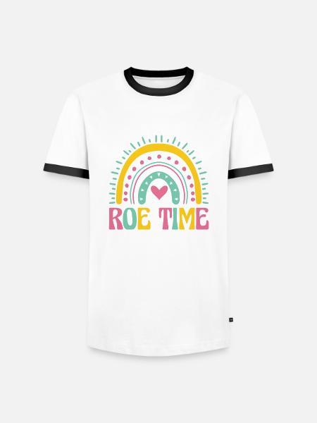 Roe Time Shirt Geschenk Roevember - Männer Kontrast-T-Shirt - Weiß/Schwarz