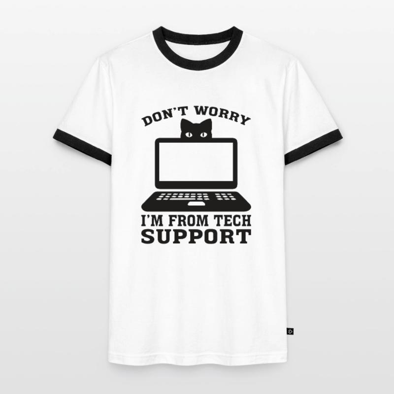 Technischer Support Computer Technik IT Software Männer Kontrast-T-Shirt
