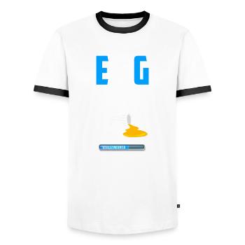 EVG en cours - Marié - T-shirt contrasté Homme - blanc/noir - Devant - AI Model Female 172 light (172cm) & AI Model Male 178 dark (178cm)
