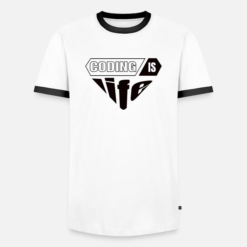 Software Developer Programmer Gift - Men's Ringer Shirt - white/black
