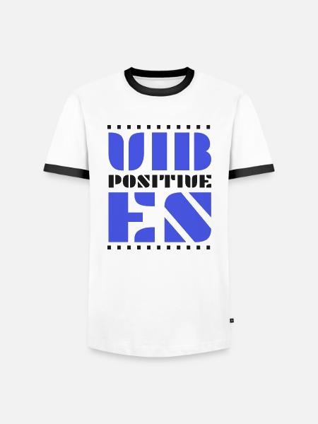 Positive Vibes - Men's Ringer Shirt - white/black