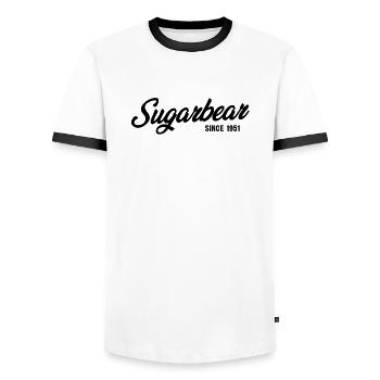 Lustiger Zuckerbär seit 1951 - Männer Kontrast-T-Shirt - Weiß/Schwarz - Vorne - AI Model Female 172 light (172cm) & AI Model Male 178 dark (178cm)