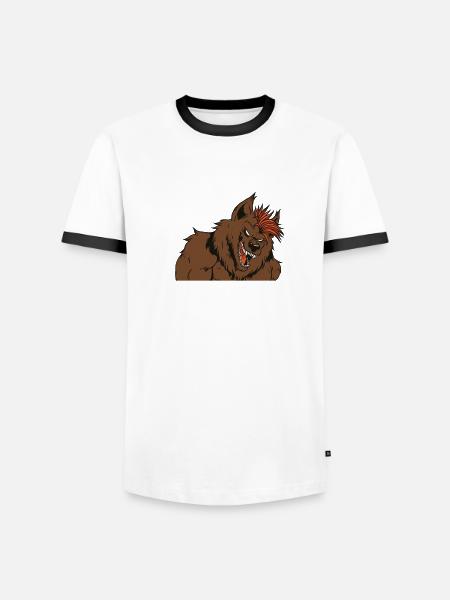 Werewolf Lover Werwolf Shirt Geschenk - Männer Kontrast-T-Shirt - Weiß/Schwarz