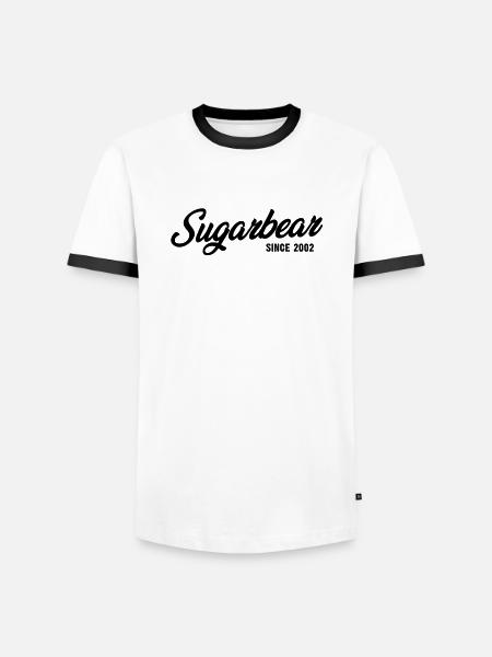 Funny Sugarbear Since 2002 - Men's Ringer Shirt - white/black