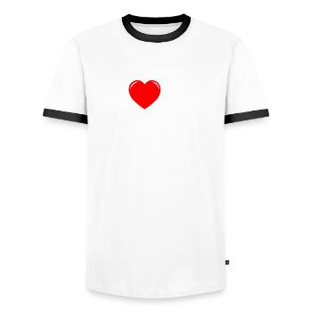 I Love Bee Beekeeper Shirt - Men's Ringer Shirt - white/black - Front - AI Model Female 172 light (172cm) & AI Model Male 178 dark (178cm)