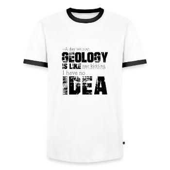 Geologie - Männer Kontrast-T-Shirt - Weiß/Schwarz - Vorne - AI Model Female 172 light (172cm) & AI Model Male 178 dark (178cm)
