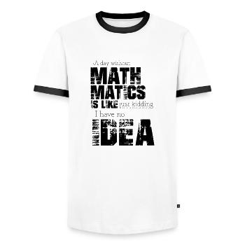 Mathematics - Men's Ringer Shirt - white/black - Front - AI Model Female 172 light (172cm) & AI Model Male 178 dark (178cm)