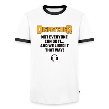 Meilleur devis de répartiteur Profession de cadeau Logistique - T-shirt contrasté Homme - blanc/noir - Devant - AI Model Female 172 light (172cm) & AI Model Male 178 dark (178cm)