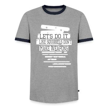Idées de cadeaux Flower Power du mouvement hippie pour la paix des années 1960 - T-shirt contrasté Homme - gris/marine  - Devant - AI Model Female 172 light (172cm) & AI Model Male 178 light (178cm)