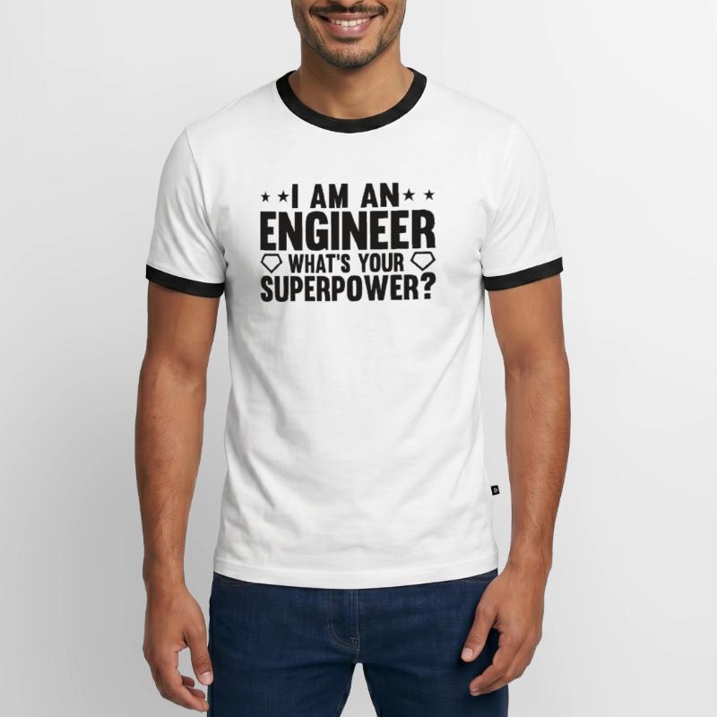 Engineer Brain Mechanical Engineering Electrical Engineering Math Men's Ringer Shirt