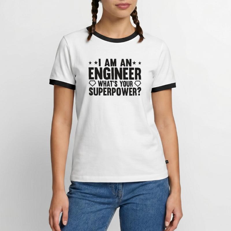 Engineer Brain Mechanical Engineering Electrical Engineering Math Men's Ringer Shirt