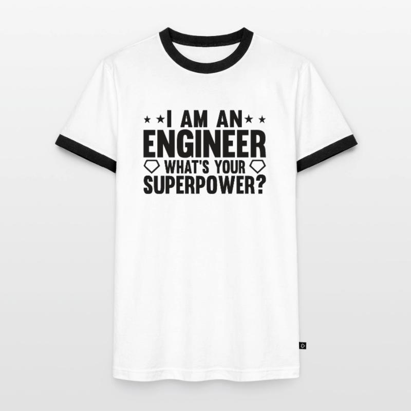 Engineer Brain Mechanical Engineering Electrical Engineering Math Men's Ringer Shirt