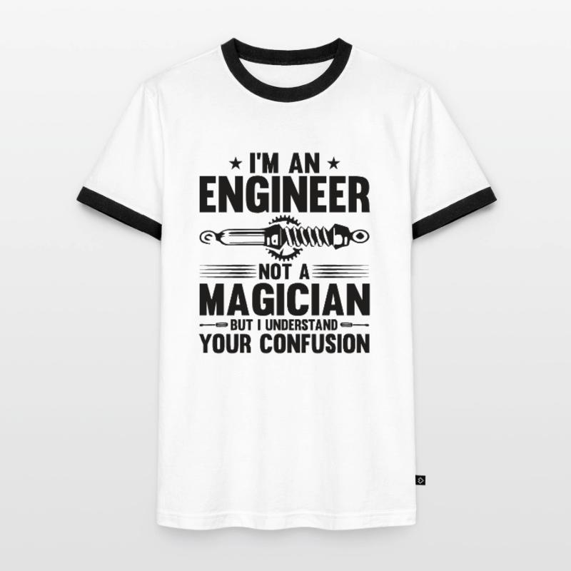 Engineer Brain Mechanical Engineering Electrical Engineering Math Men's Ringer Shirt
